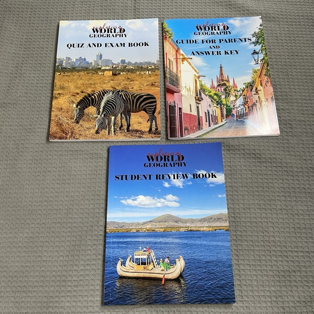 Notgrass Exploring World Geography Student Review Quiz Parent Guide Books